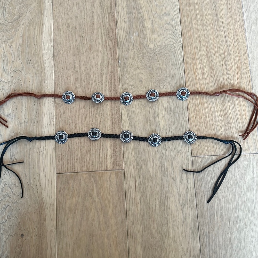 2 Chokers- Black & Tan